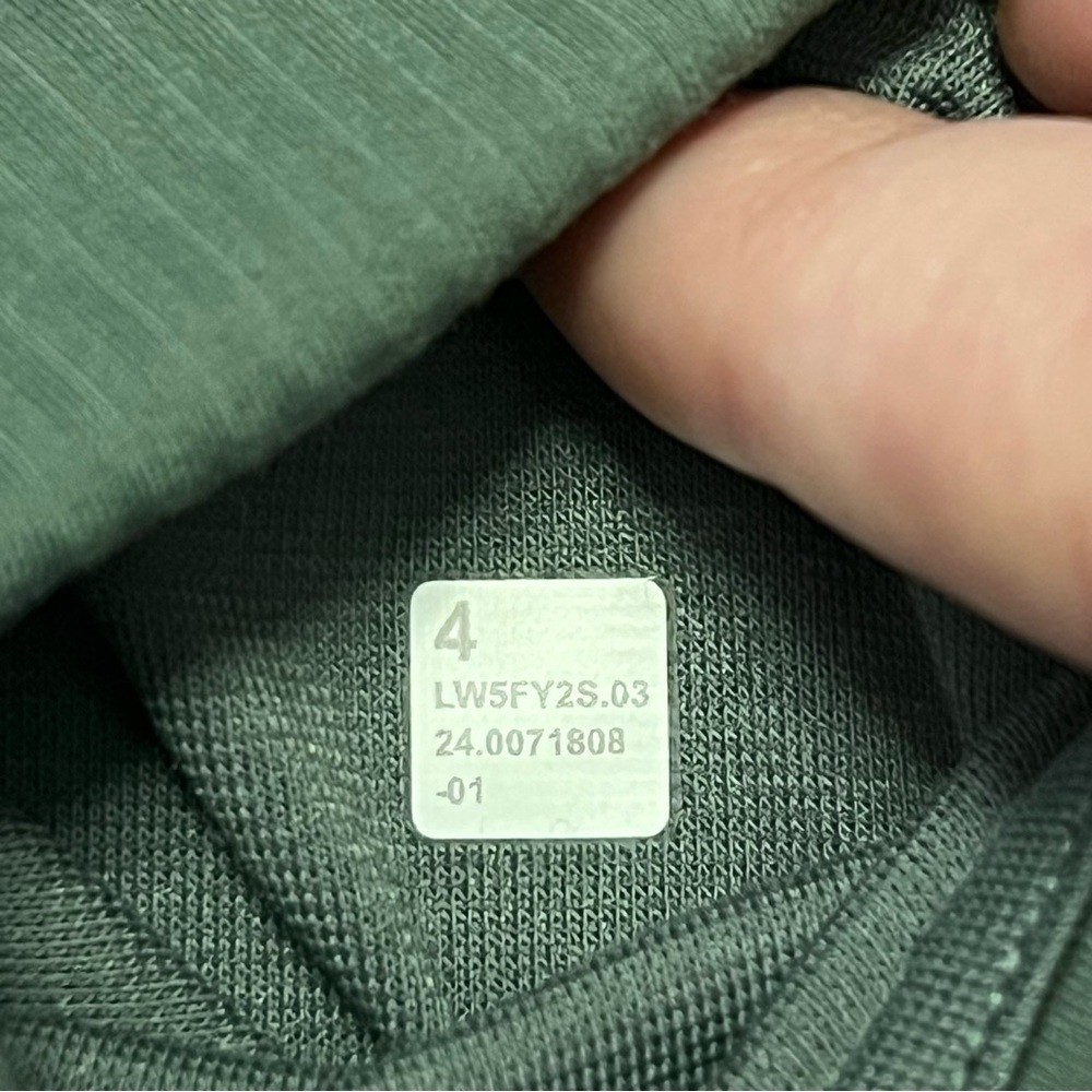 Lululemon Wunder Train High-Rise Ribbed Tight 25" in Grey Eucalyptus Size 4 - Picture 8 of 12